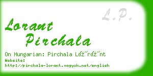 lorant pirchala business card